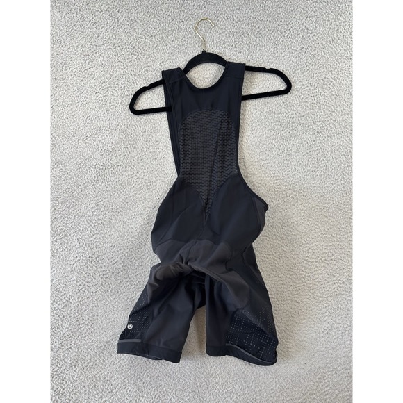 Lululemon Sea To Sky Cycling Bib Shorts Mens Large Black Reflective Padded Black - Picture 7 of 10